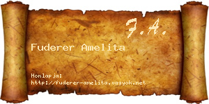Fuderer Amelita névjegykártya